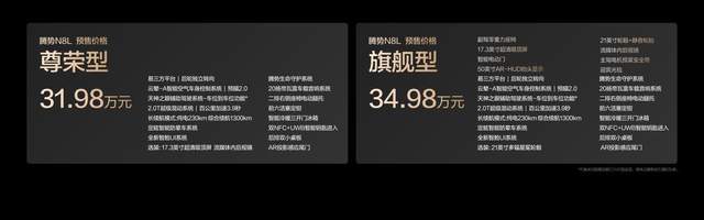 大六座安全豪华SUV腾势N8L开启预售，31.98万起享全方位科技守护